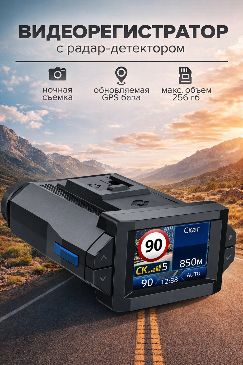 Автомобильный видеокомплекс для контроля дороги